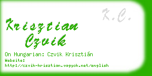 krisztian czvik business card
